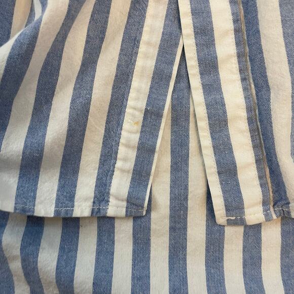 Vintage Duck Head Mens XL Striped Button Down Shirt Blue White Cotton USA - Picture 8 of 9